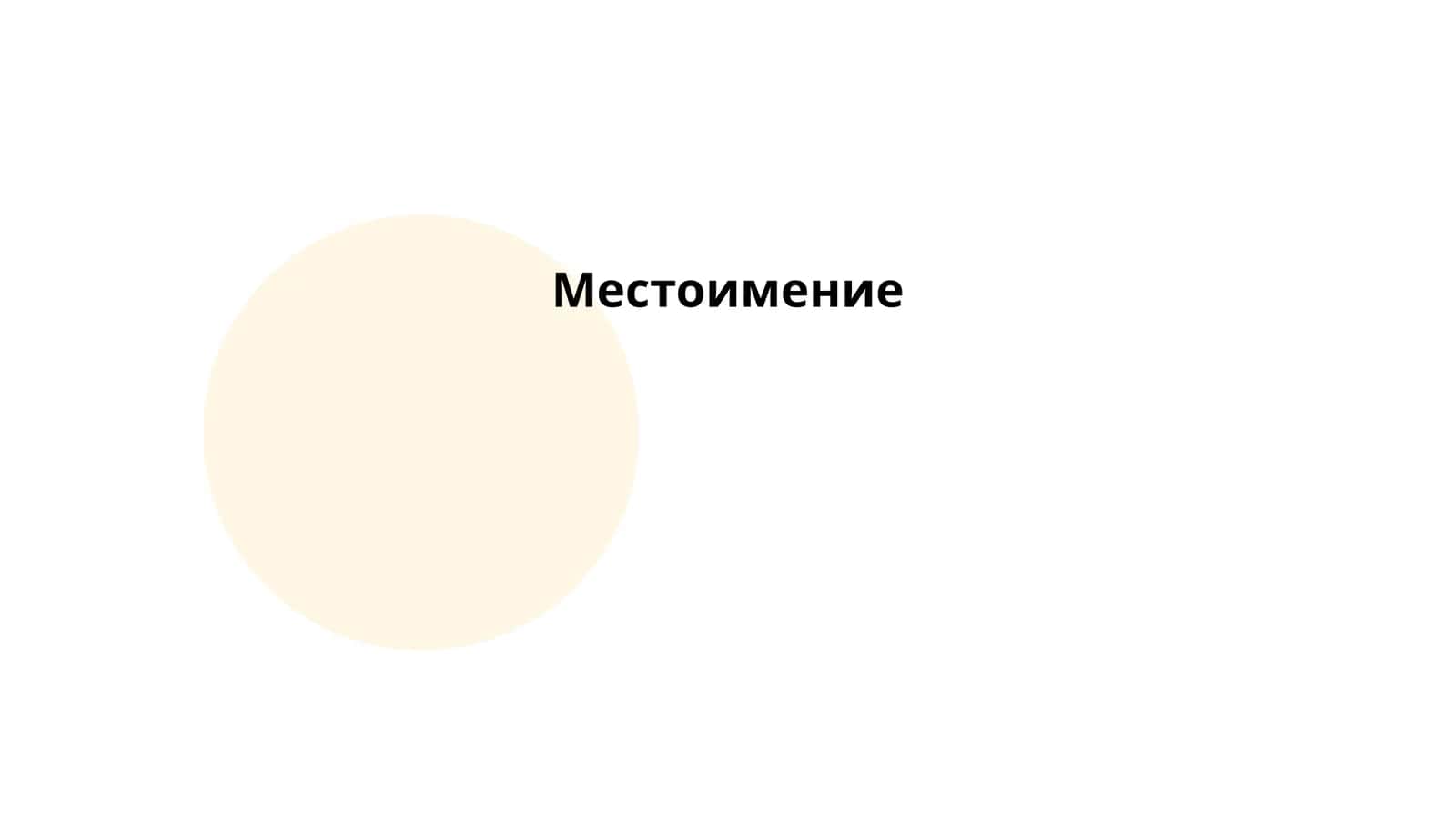 Местоимение 1