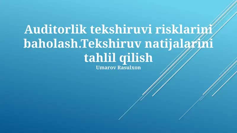 Audit Tekshiruvi Natijalari 1