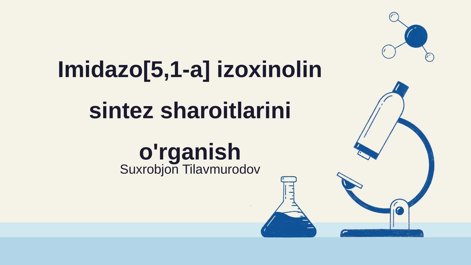 Imidazo[5,1-a] izoxinolin sintez sharoitlarini o'rganish 1