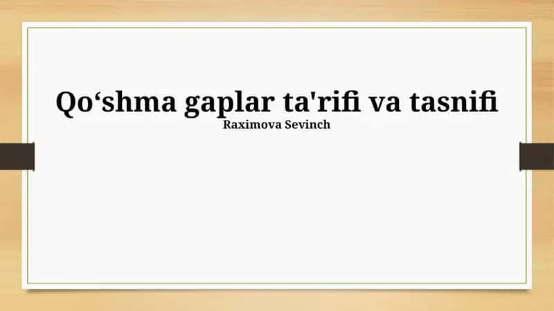 Murakkab Qo'shma Gaplar Ta'rifi va Tasnifi 1