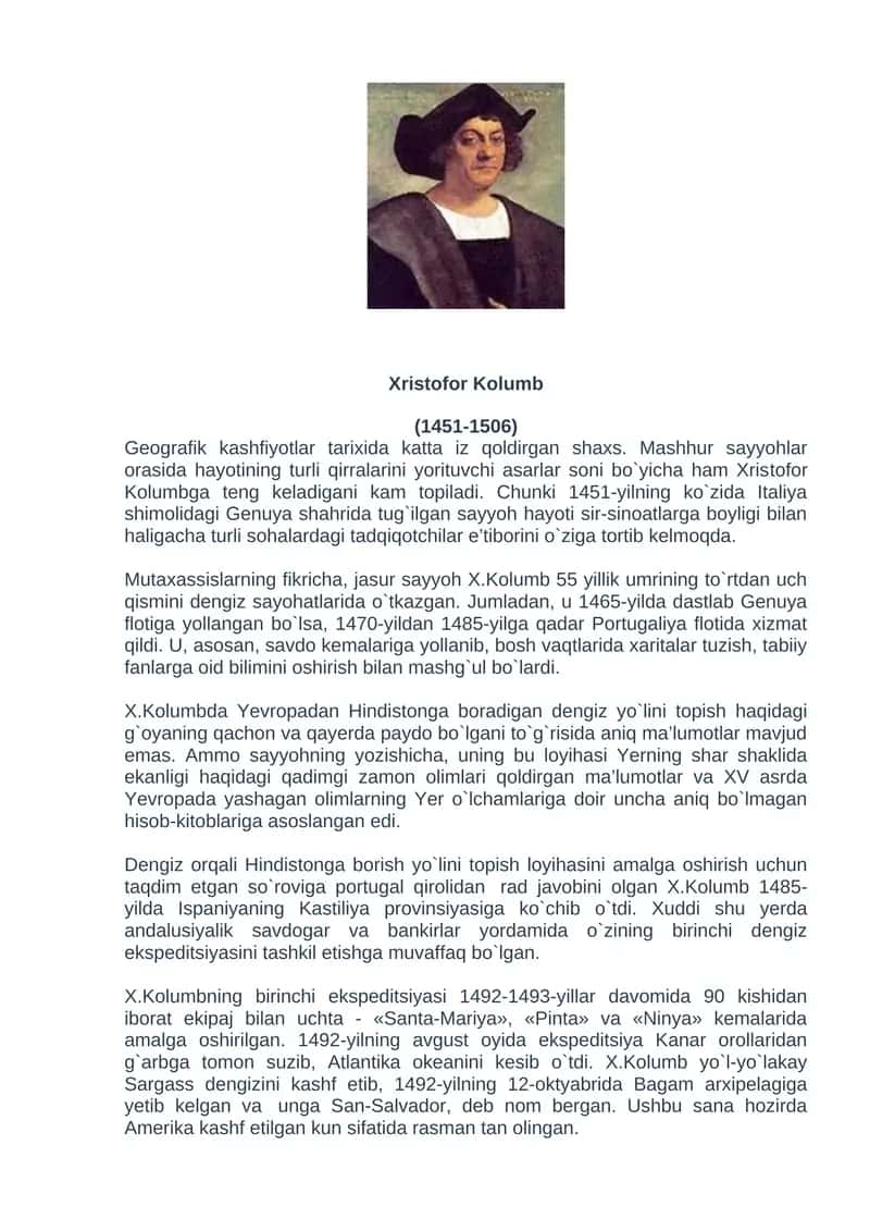 Xristofor Kolumb 1