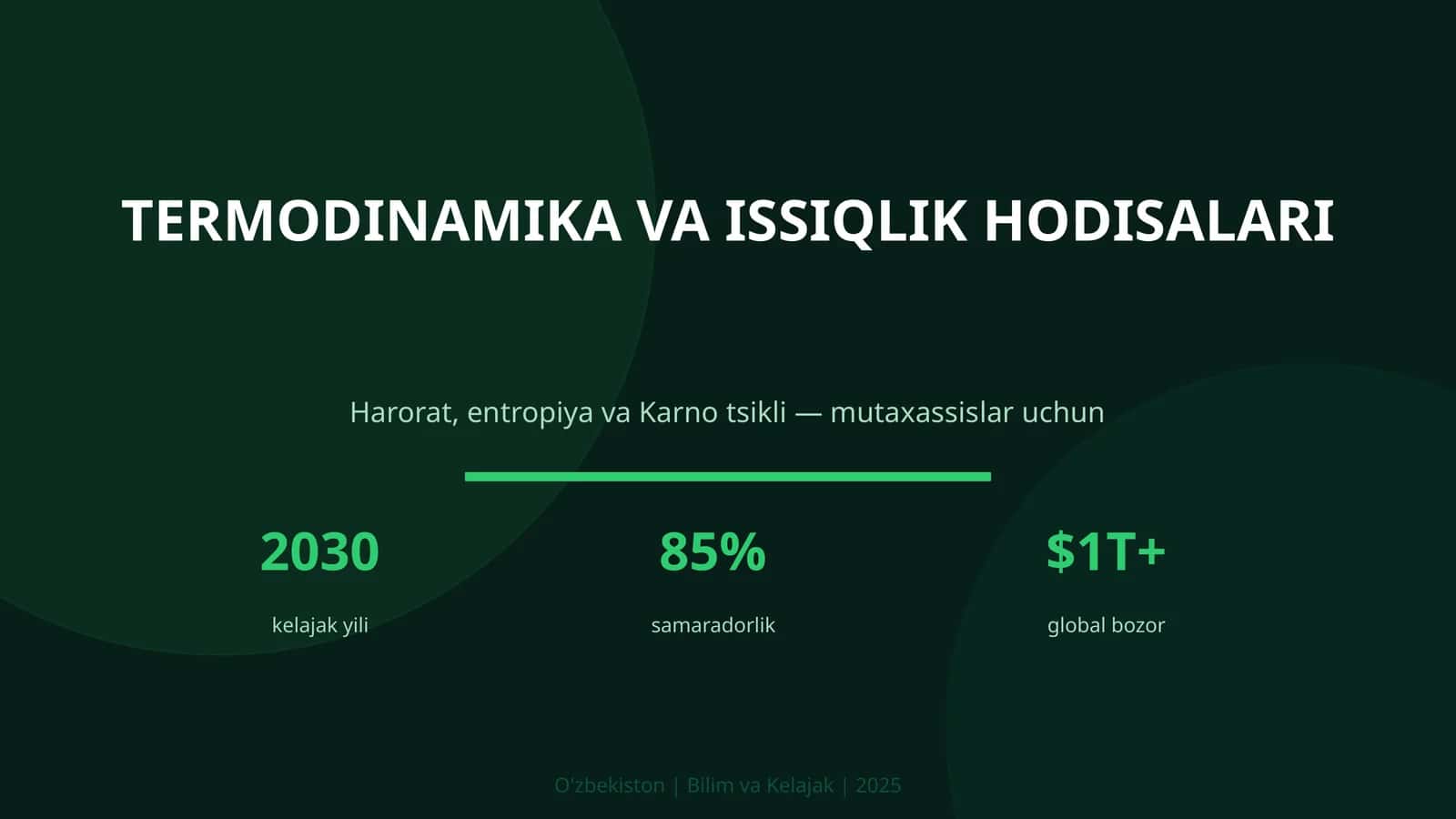 TERMODINAMIKA VA ISSIQLIK HODISALARI 1