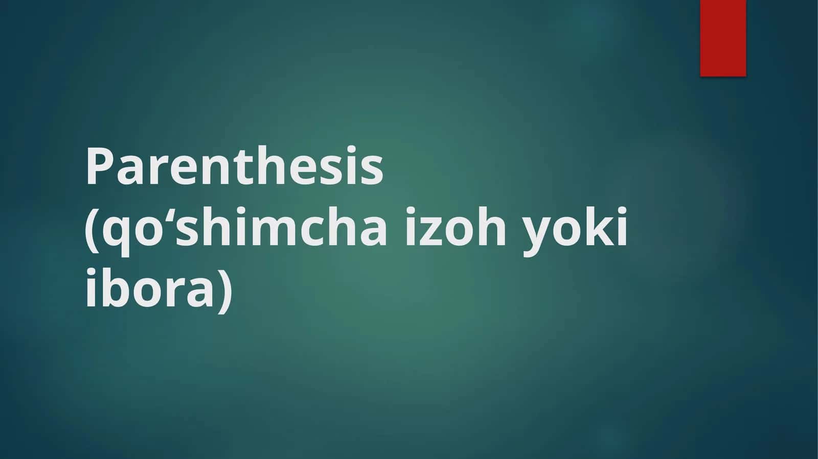 Parenthesis 1