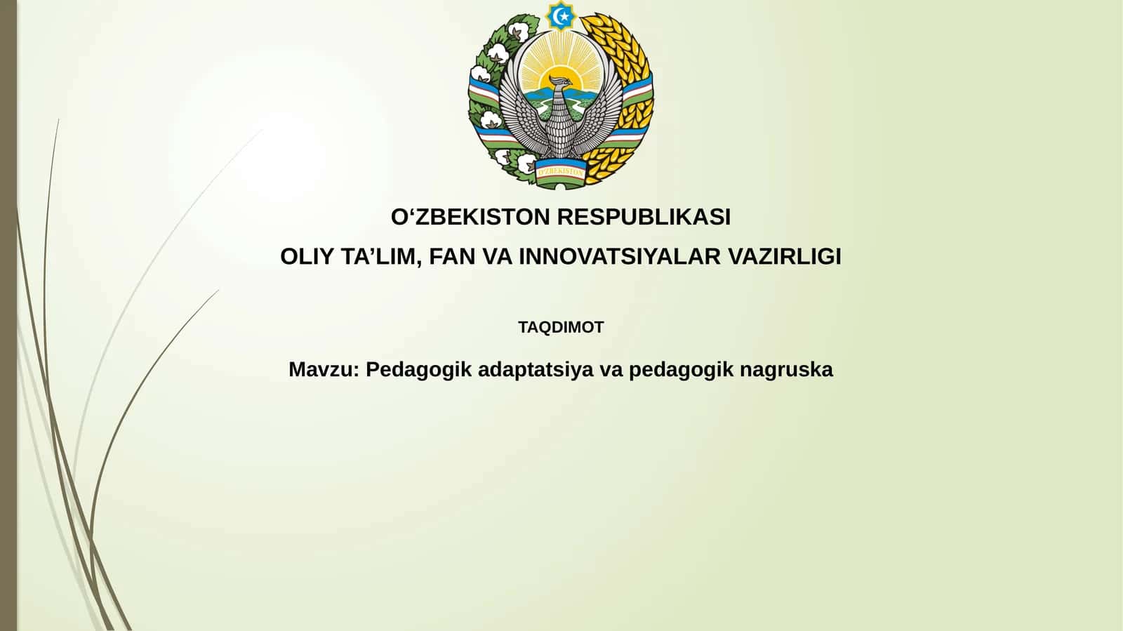 Pedagogik Adaptatsiya va Pedagogik Nagruska 1