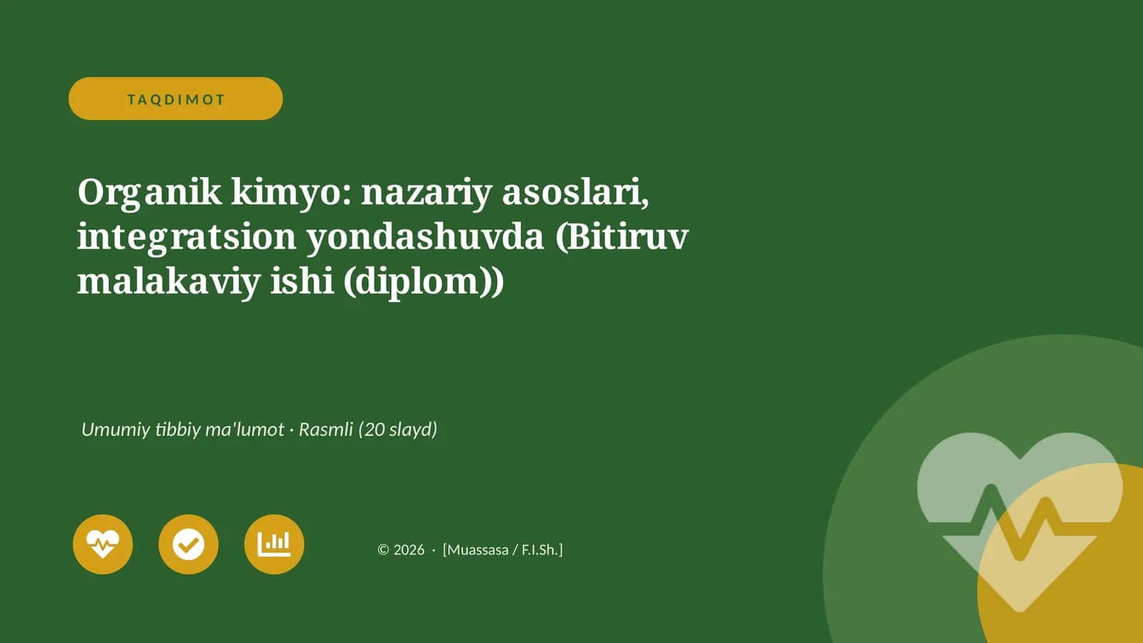 Organik kimyo: nazariy asoslari, integratsion yondashuvda (Bitiruv malakaviy ishi (diplom)) 1
