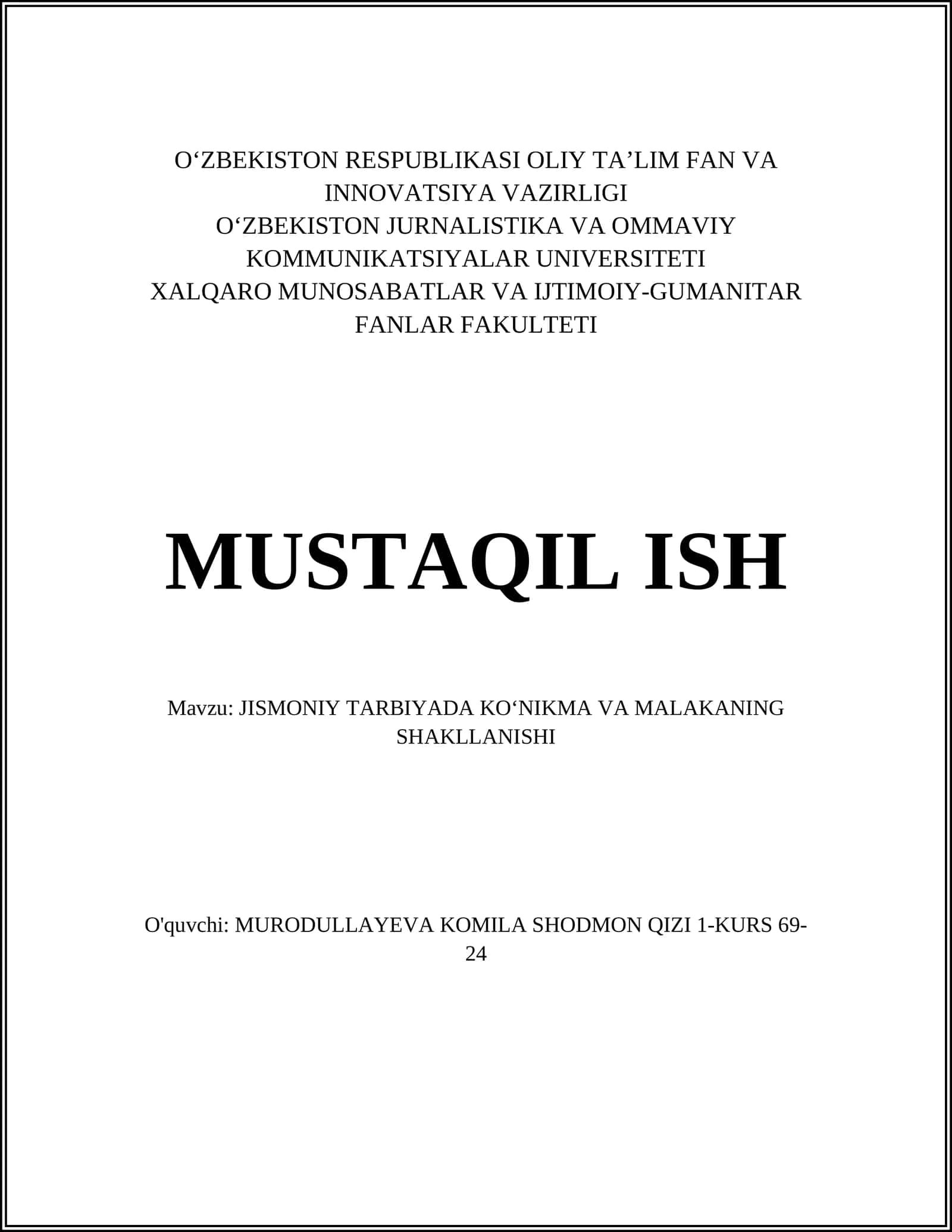 JISMONIY TARBIYA 1
