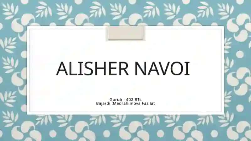Alishernavoi