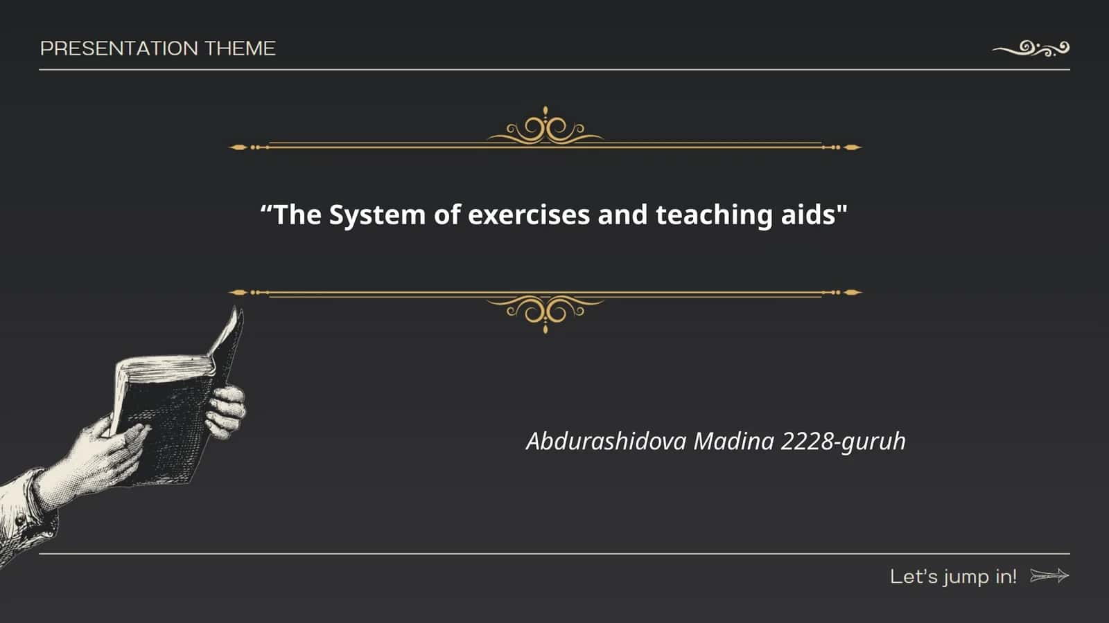 The System of exercises and teaching aids 1