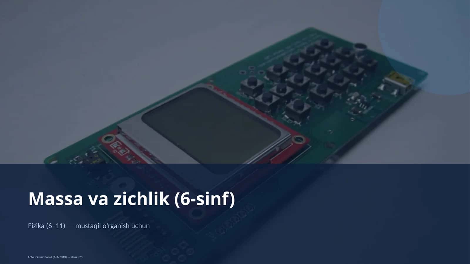 Massa va zichlik (6-sinf) 1