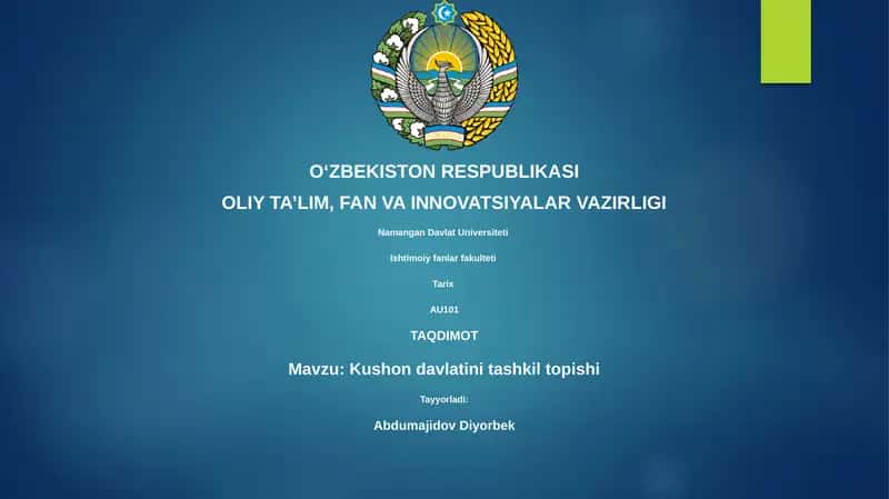 Kushon davlatini tashkil topishi 1