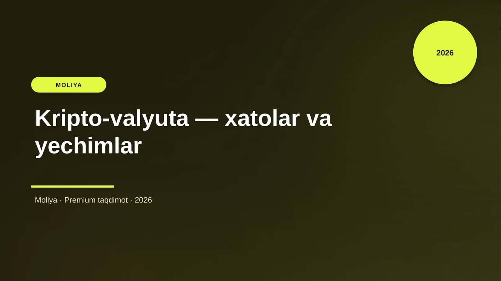 Kripto-valyuta — xatolar va yechimlar 1