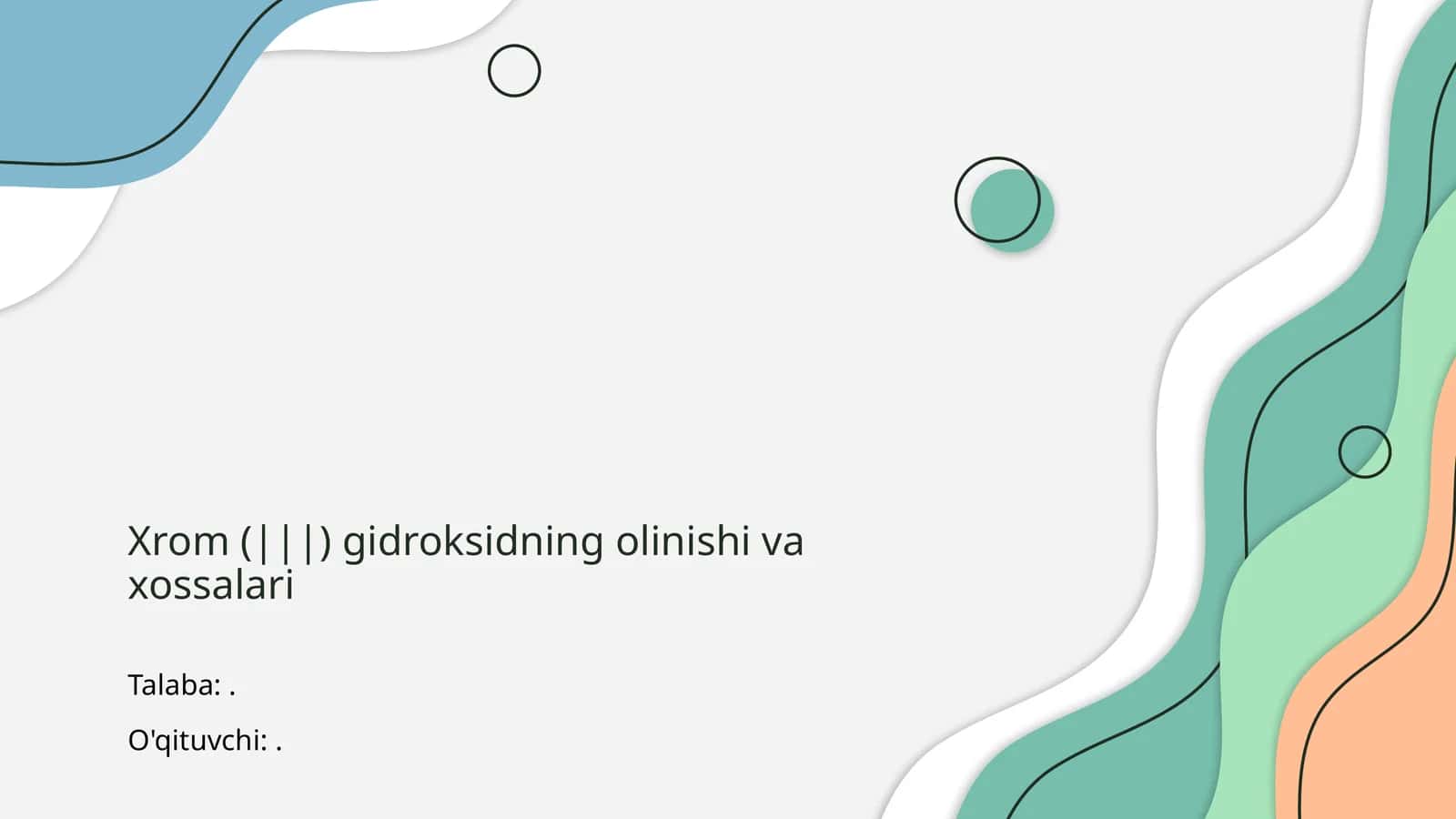 Xrom (|||) gidroksidning olinishi va xossalari 1