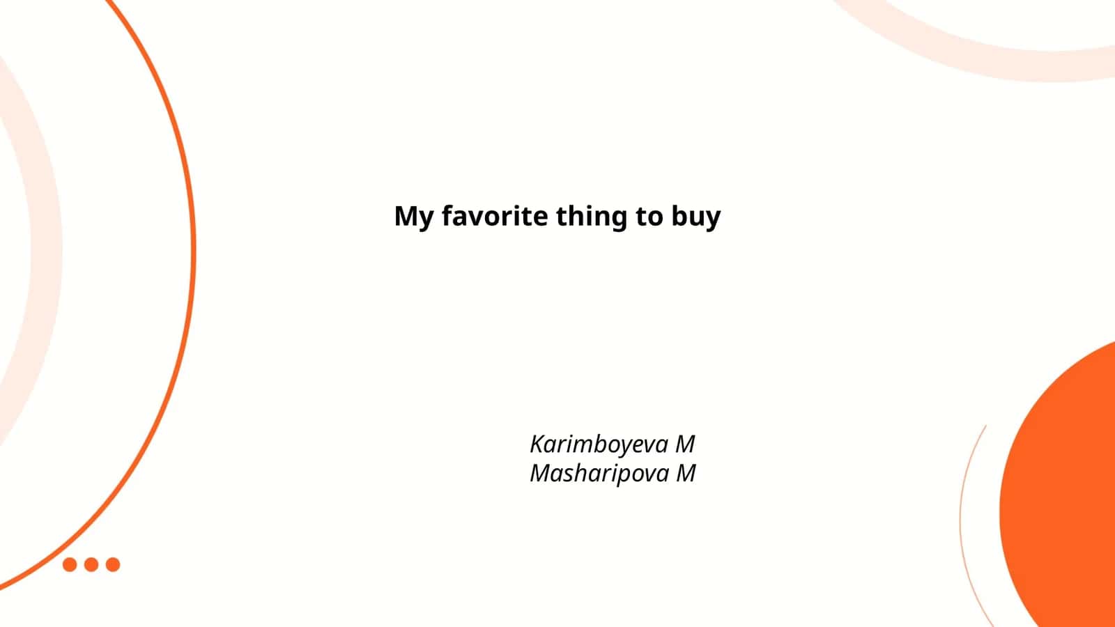My favorite thing to buy 1