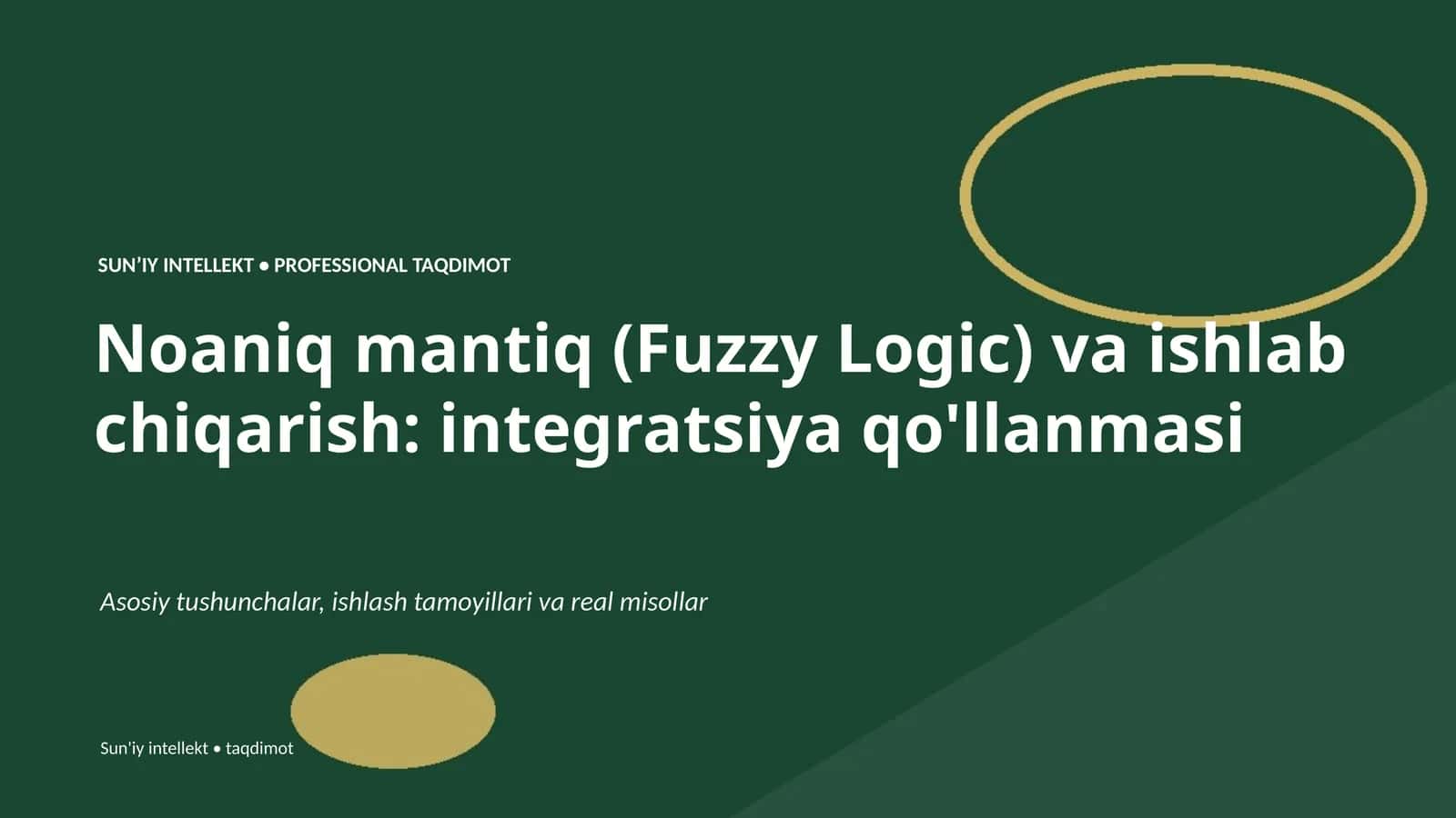 Sun'iy intellekt • Professional Taqdimot 1