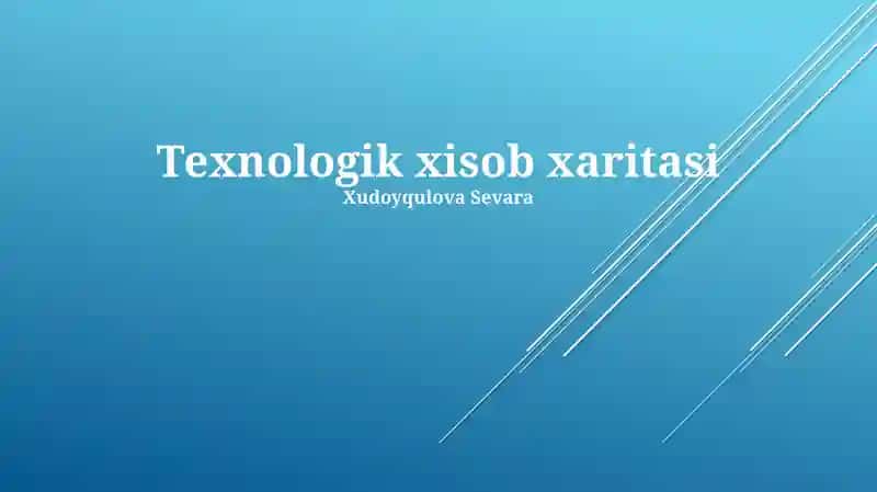 Texnologik xisob xaritasi