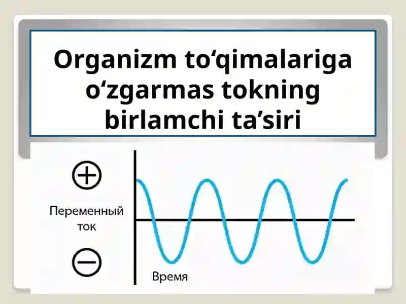 Organizm to‘qimalariga o‘zgarmas tokning birlamchi ta’siri