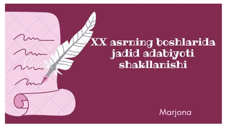 XX asrning boshlarida jadid adabiyoti shakllanishi 1