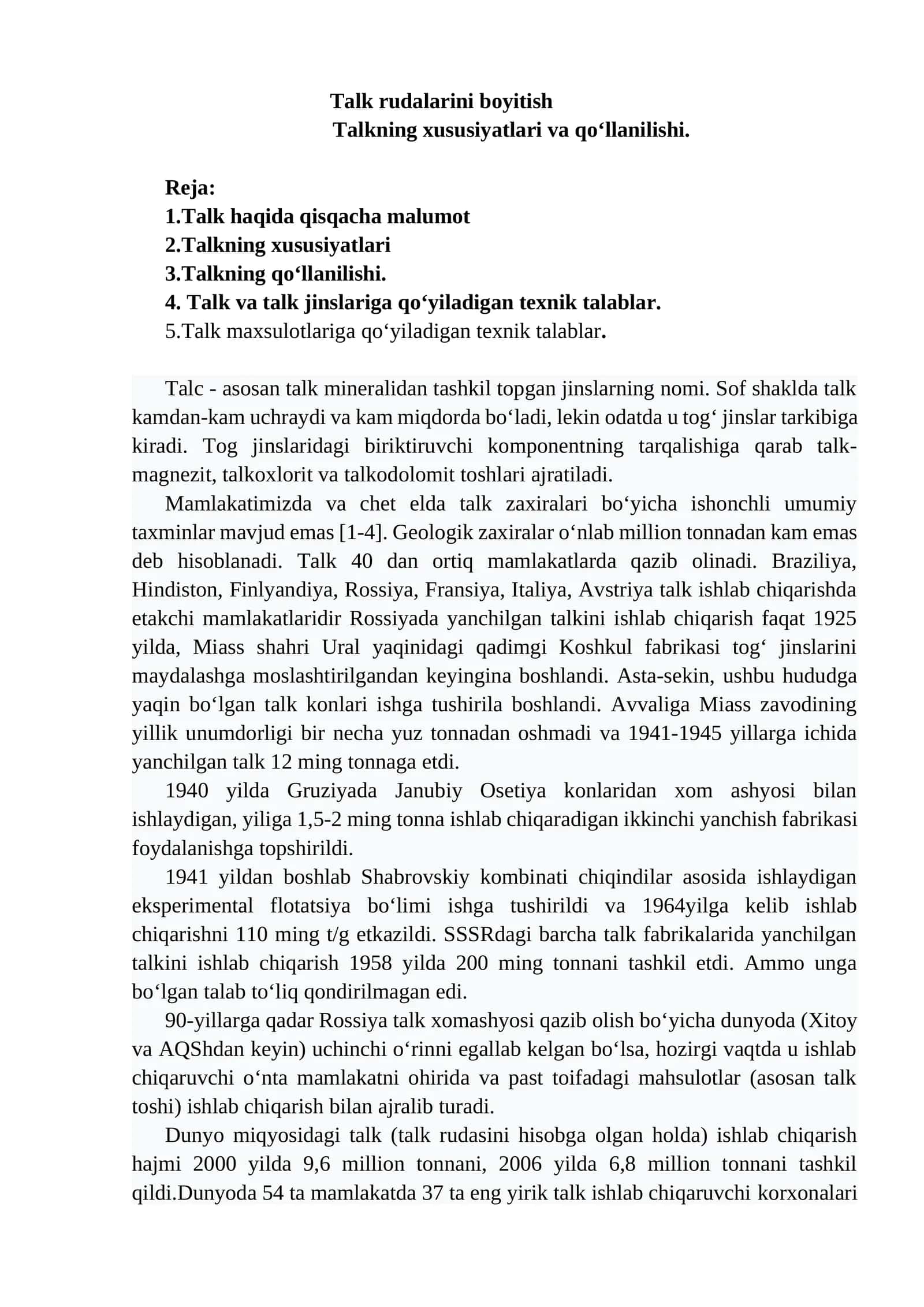 Talk rudalarini boyitish 1