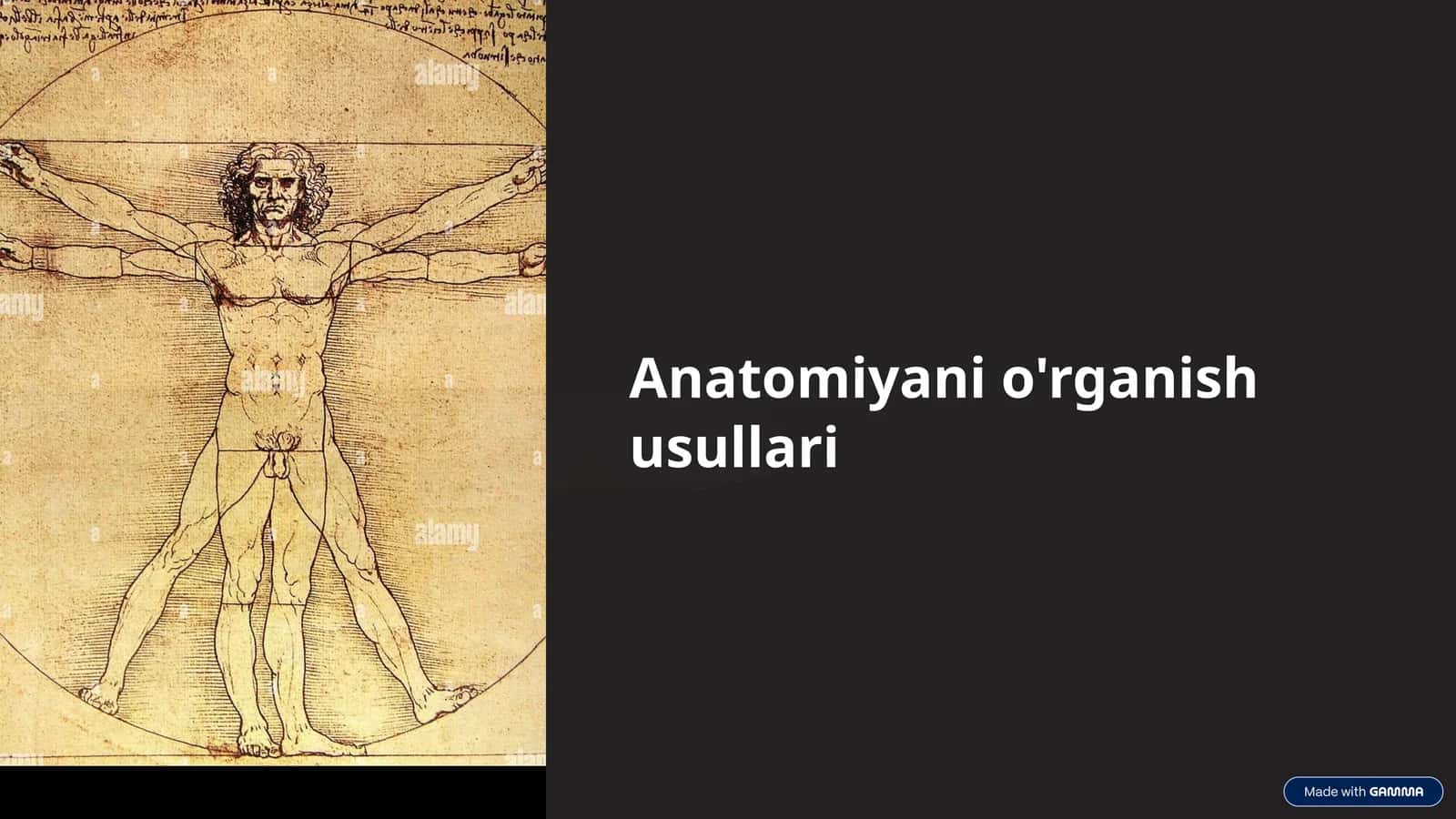 Anatomiyani o'rganish usullari 1