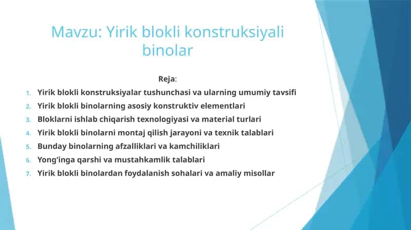 Yirik blokli konstruksiyali binolar 1