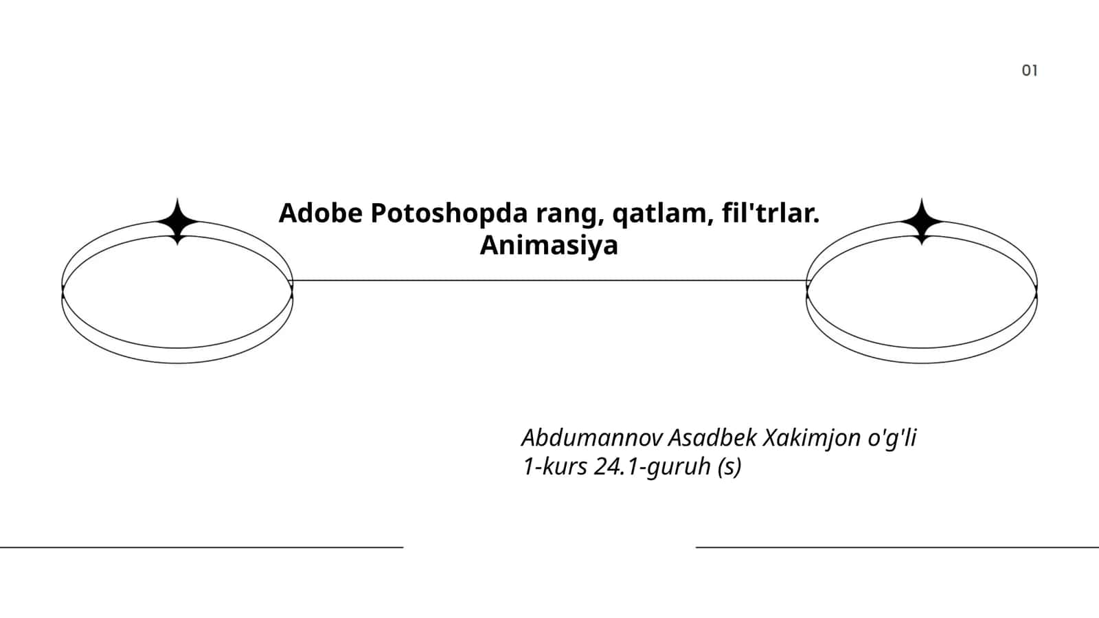 Adobe Potoshopda rang, qatlam, fil'trlar. Animasiya 1