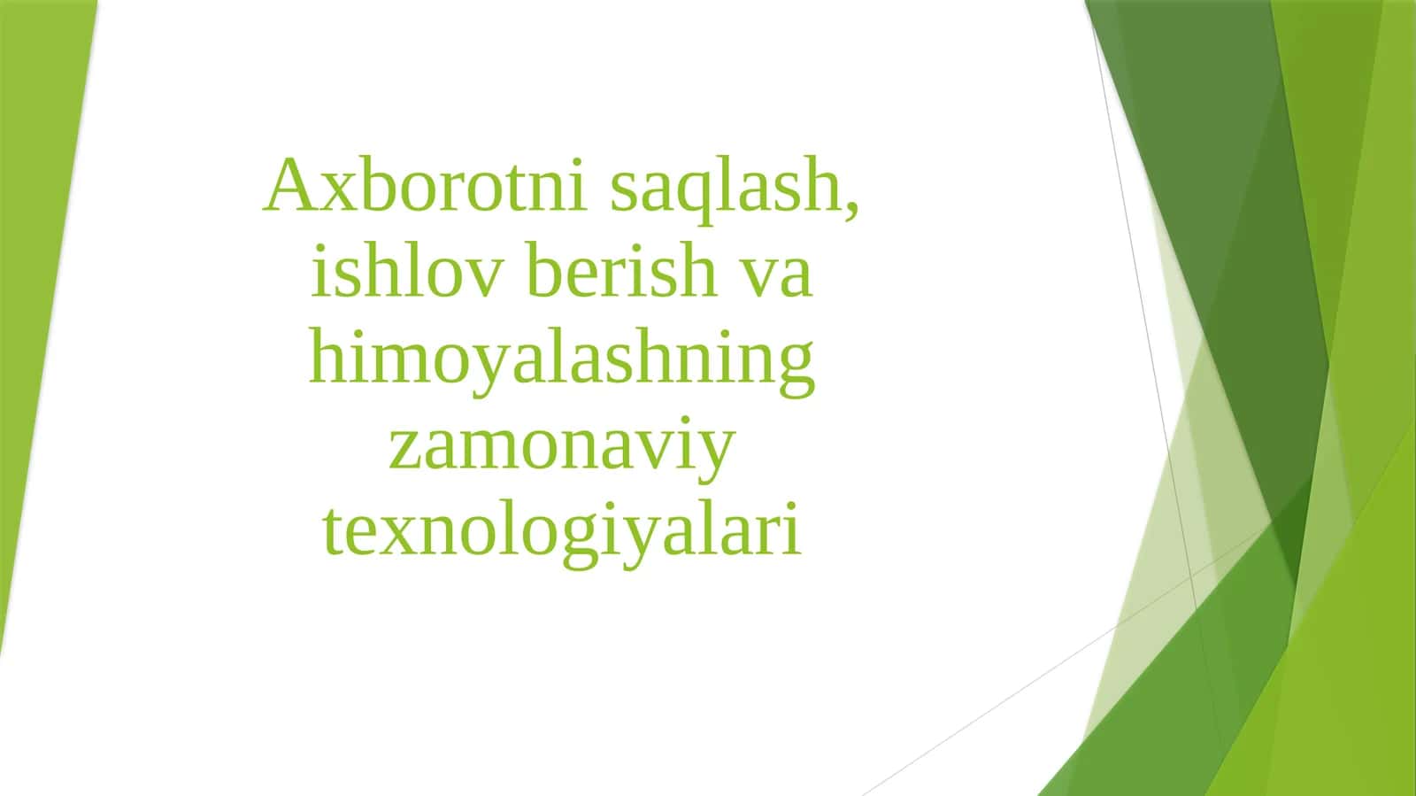 Axborot texnologiyalari 1