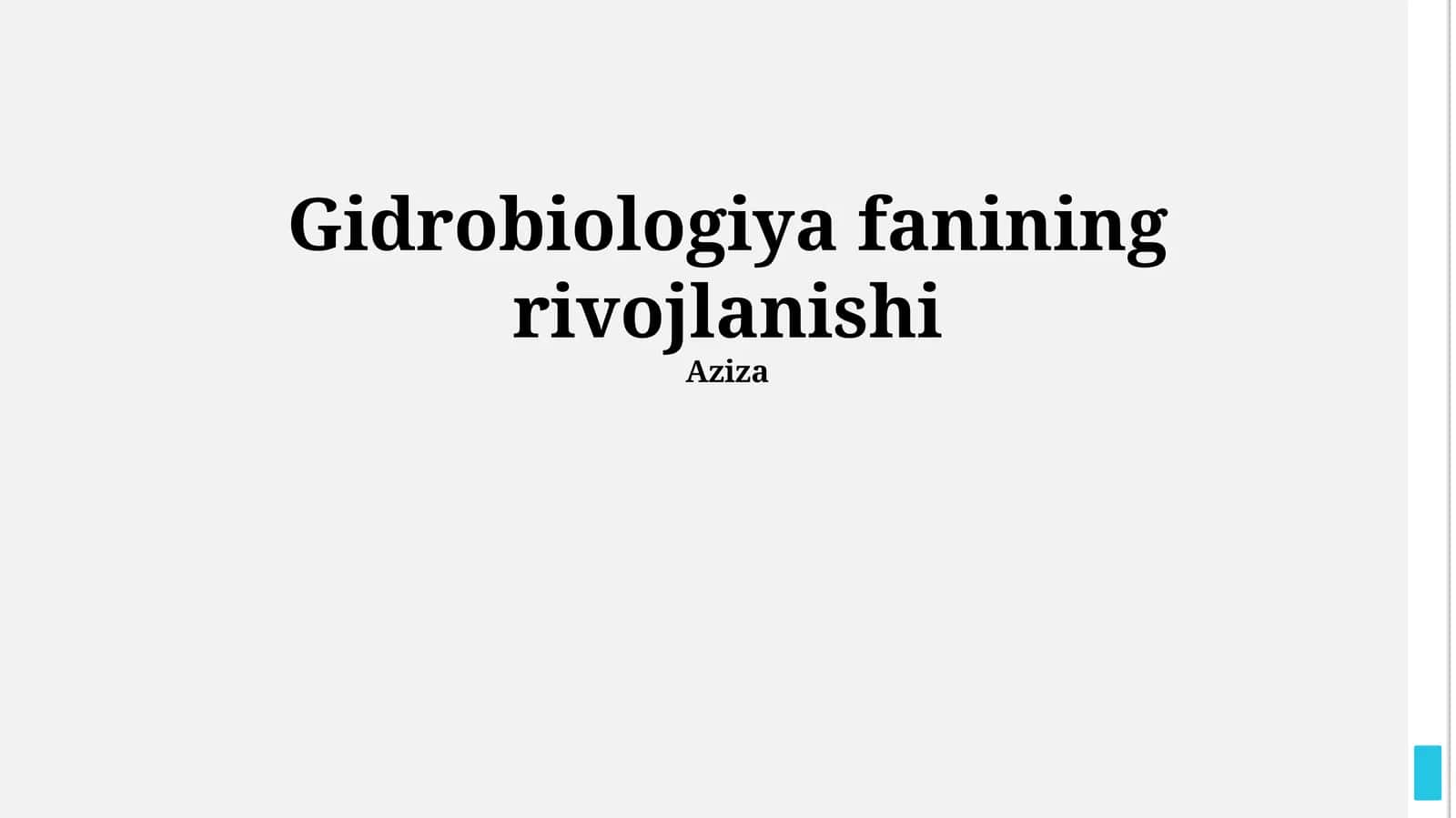 Molekulyar gidrobiologiya 1
