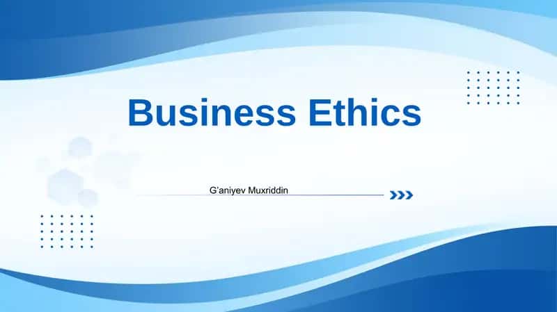 Business Ethics 1