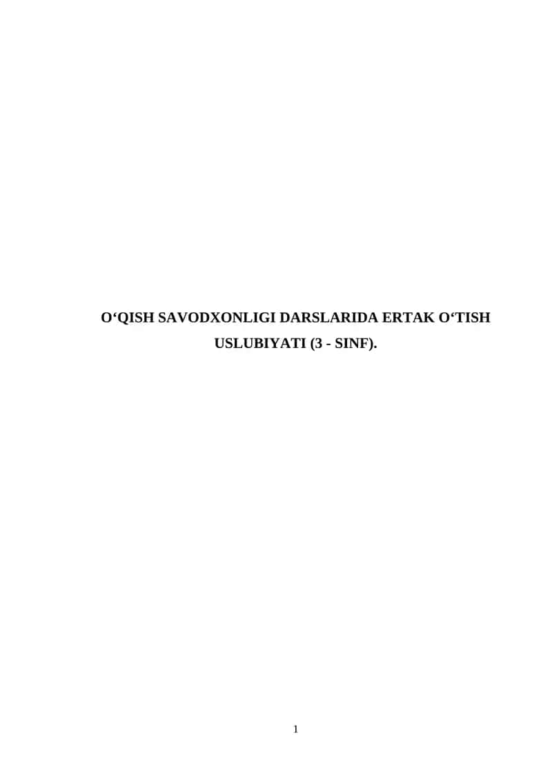 Ertaklar bilan o`qitish bolajonlar 1