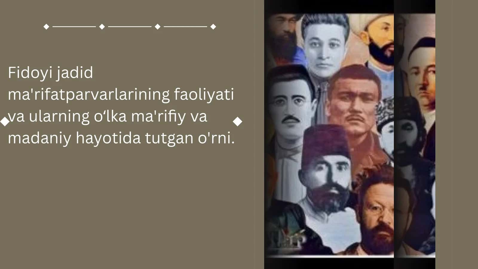 Fidoyi jadidma'rifatparvarlarining faoliyati 1