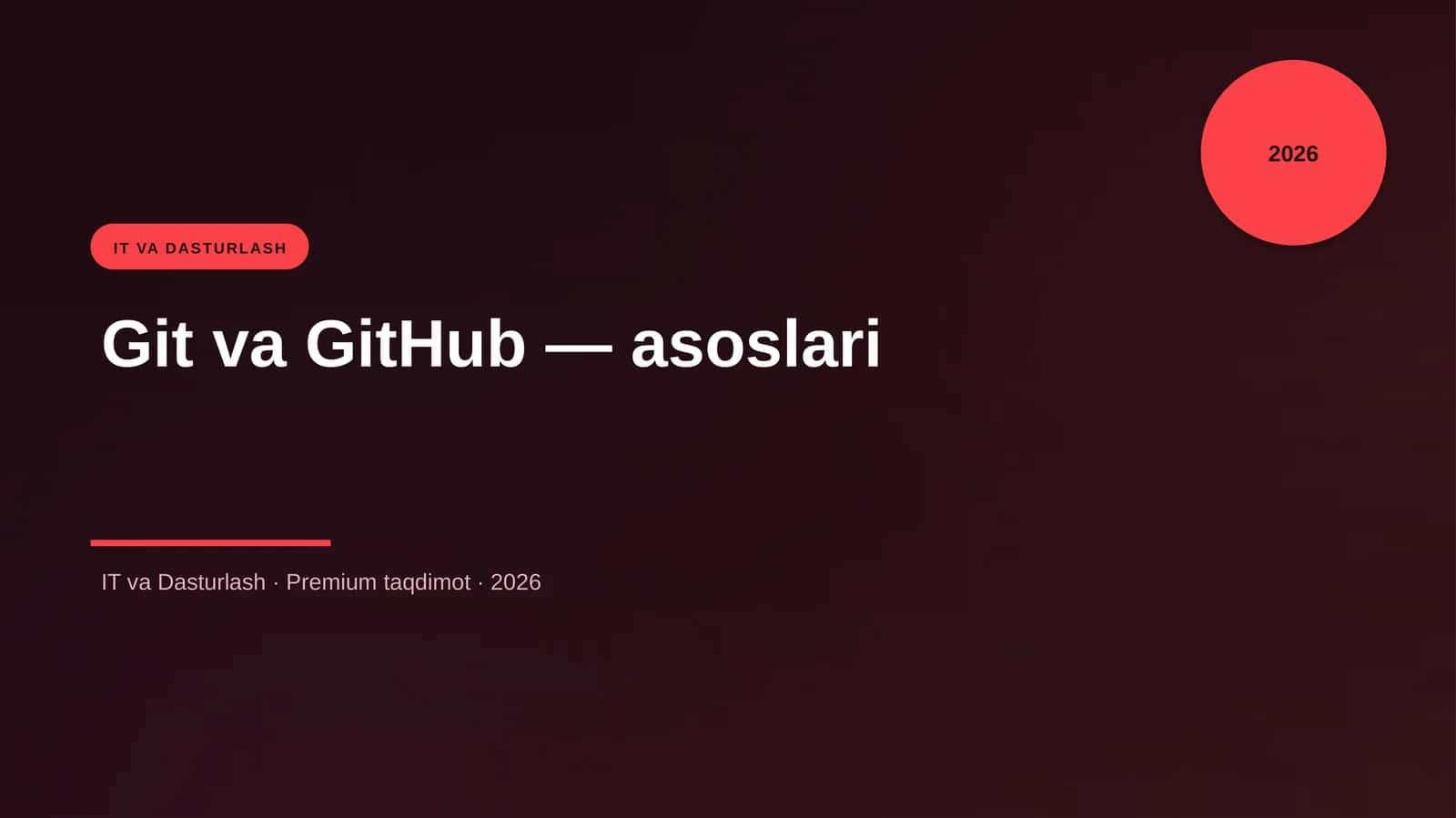 Git va GitHub — asoslari 1
