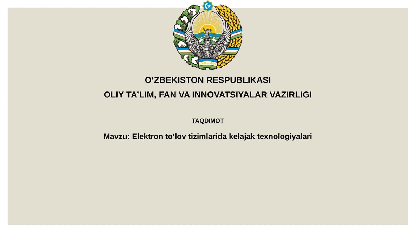 To'lov tizimlarining kelajagi 1