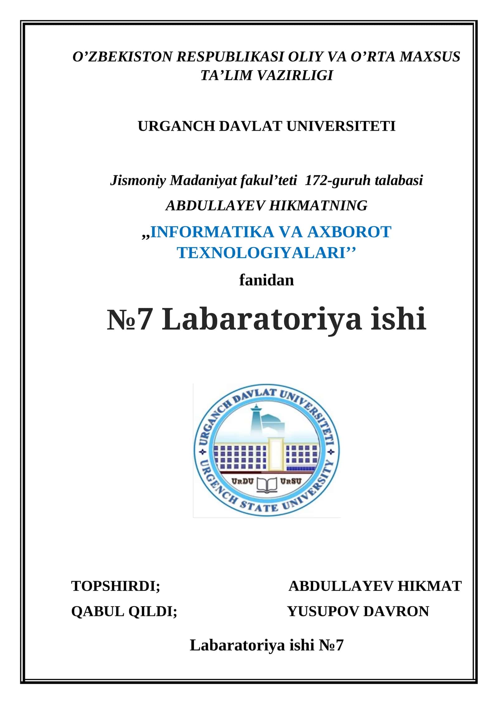 Malumotlar bazasi 1