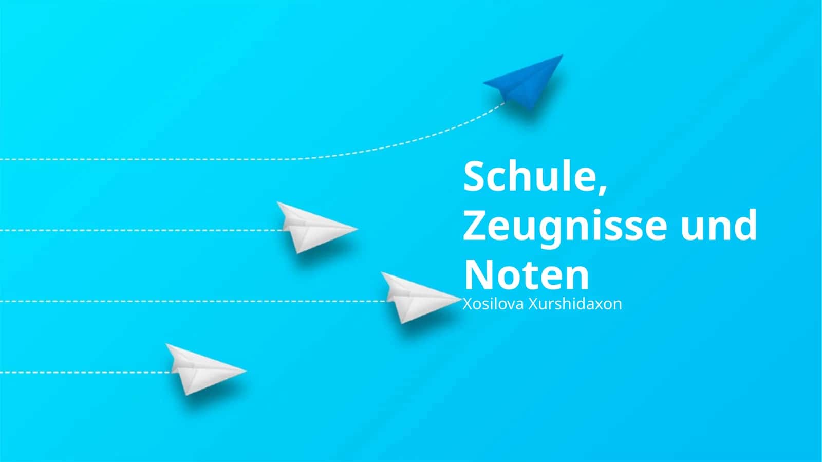 Schule, Zeugnisse und Noten 1