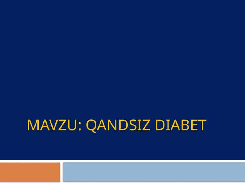 Qandsiz diabet 1