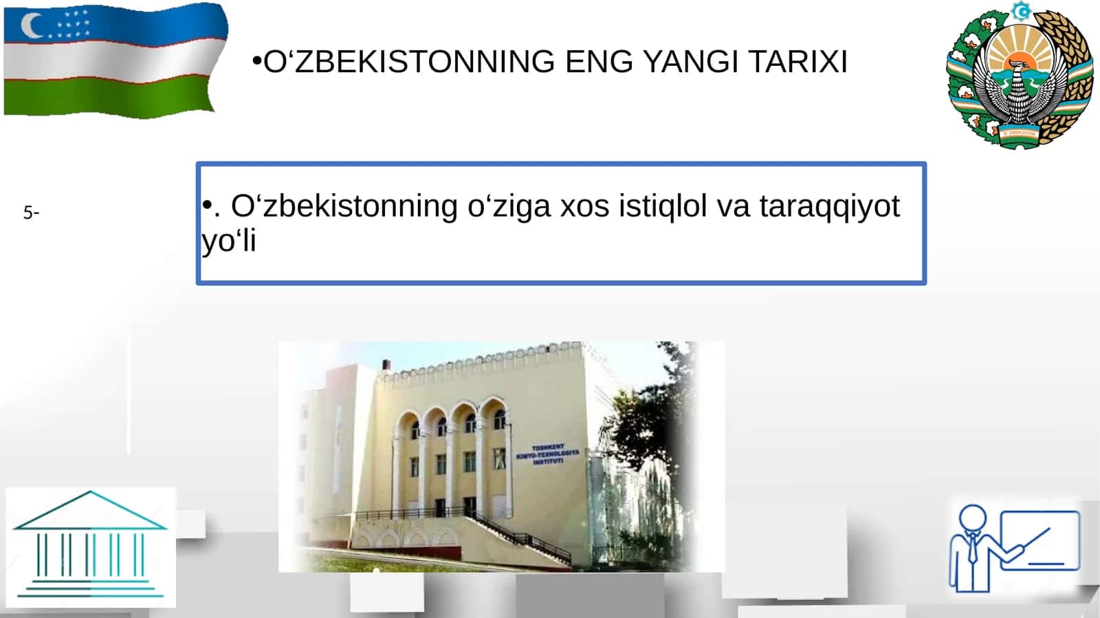 O‘zbekistonning o‘ziga xos istiqlol va taraqqiyot yo‘li 1