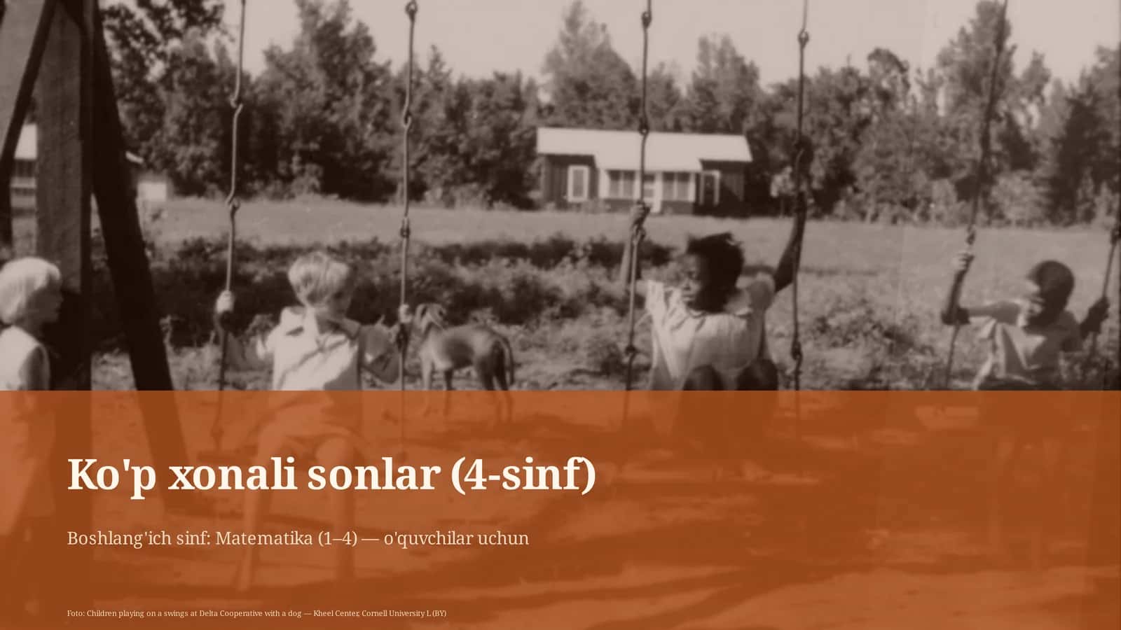 Ko'p xonali sonlar (4-sinf) 1