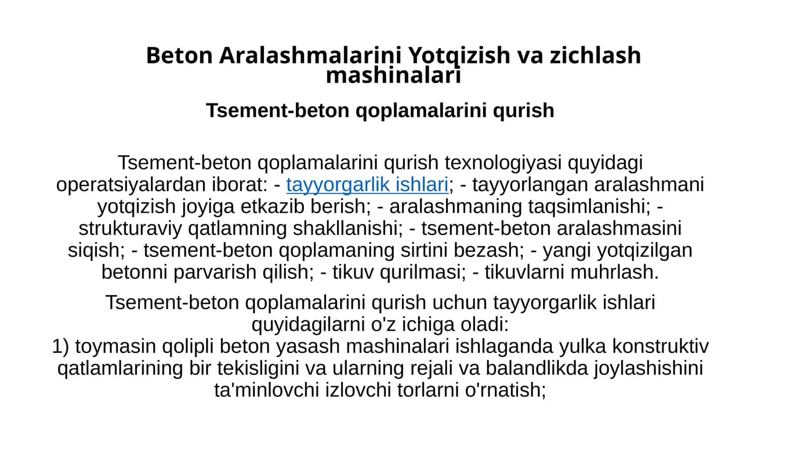Beton Aralashmalarini Yotqizish va zichlash mashinalari 1