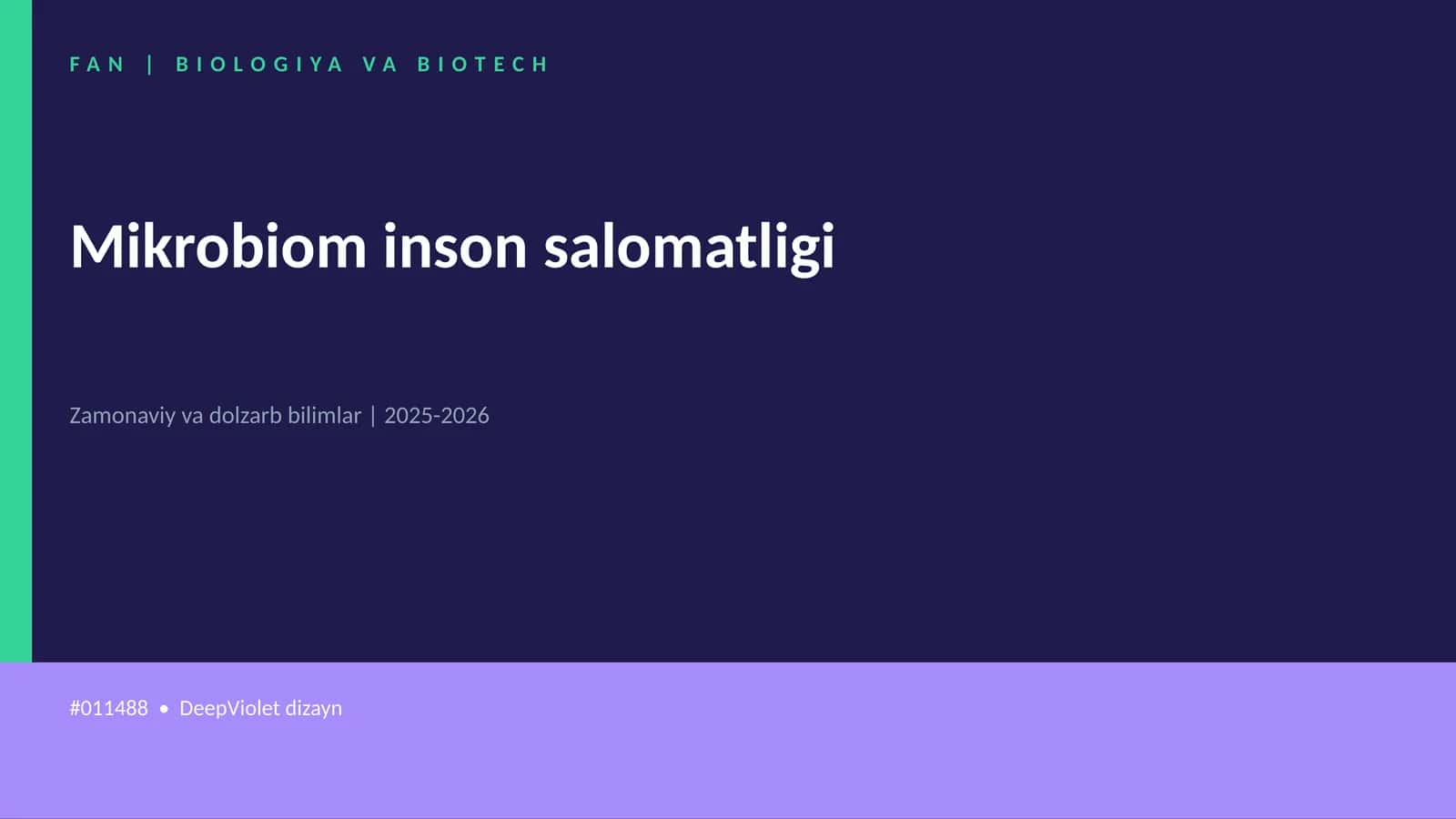 Mikrobiom inson salomatligi 1