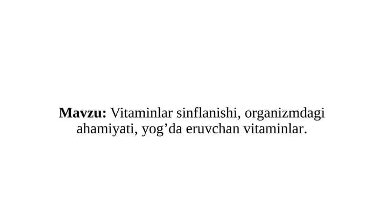 Vitaminlar 1