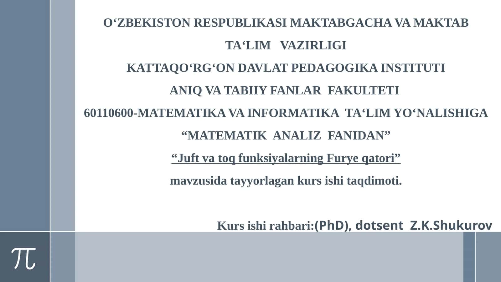 Juftvatoqfunksiyalarning Furyeqatori 1