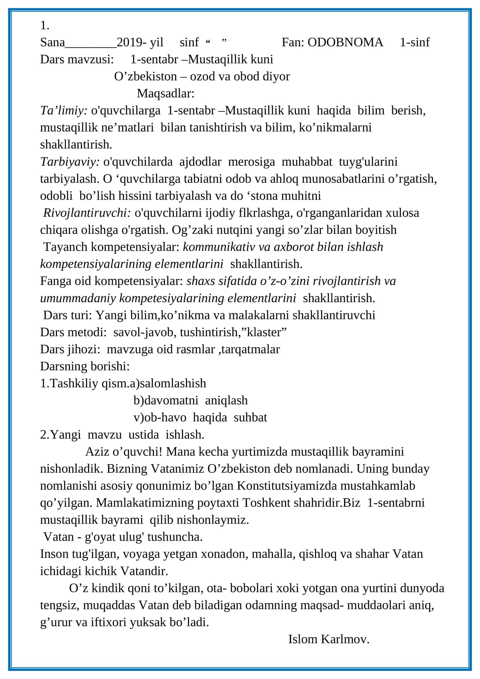 ODOBNOMA 1-sinf 1