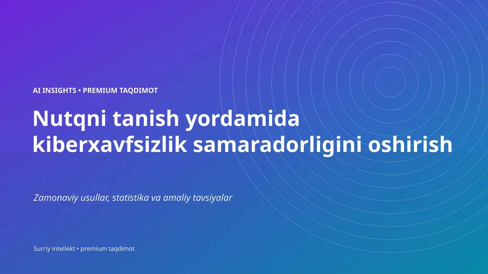 Sun'iy intellekt • premium taqdimot 1