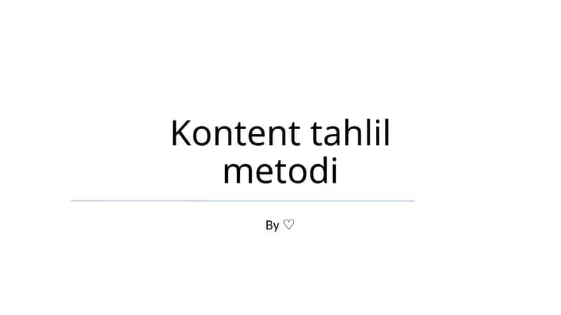 Kontent tahlil metodi 1