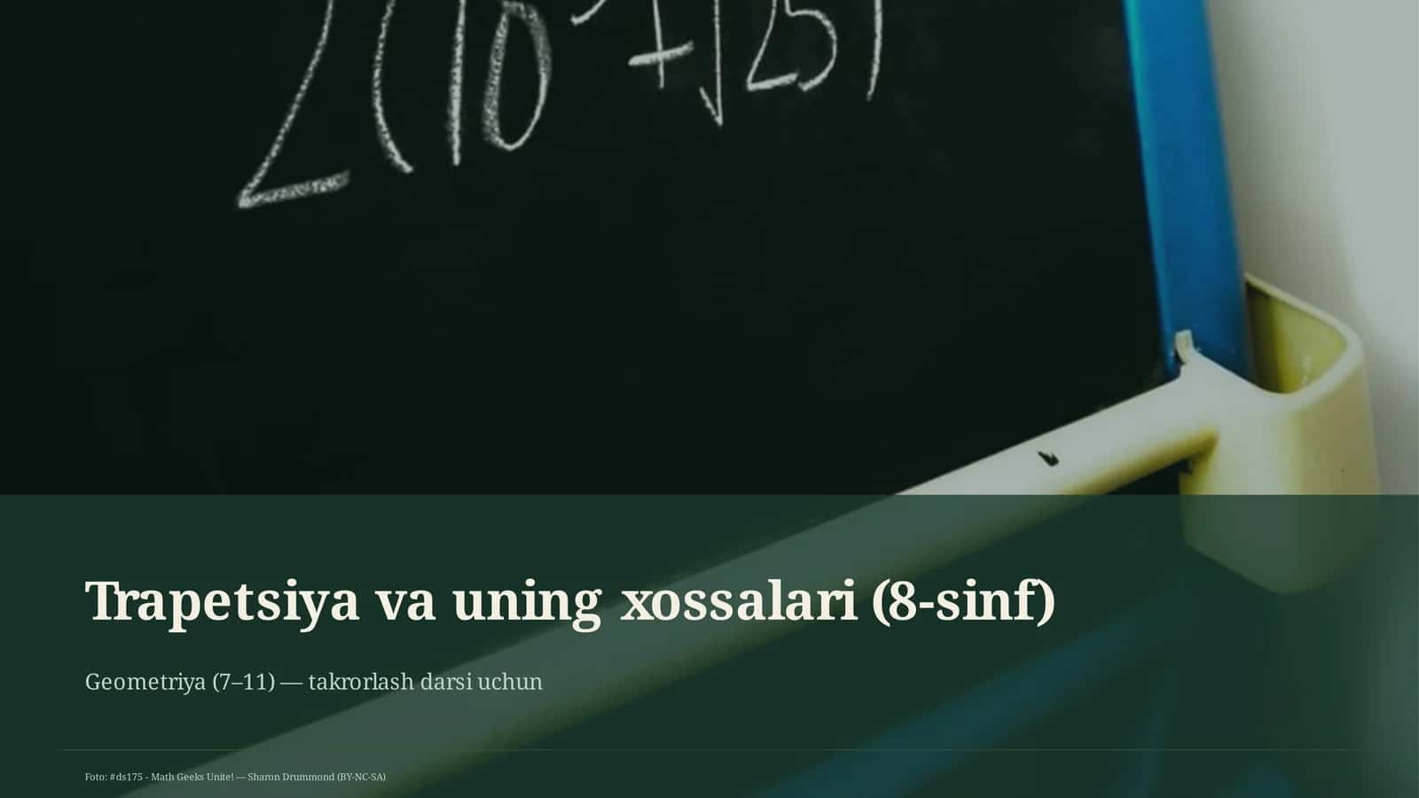 Trapetsiya va uning xossalari (8-sinf) 1