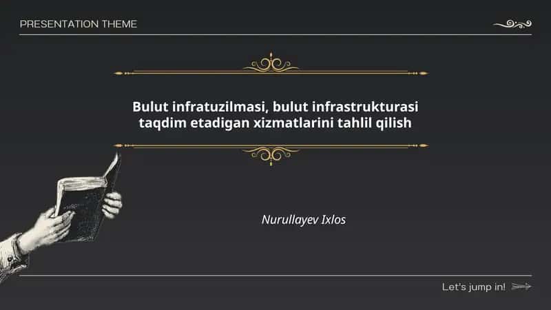 Bulut infratuzilmasi, bulut infrastrukturasi taqdim etadigan xizmatlarini tahlil qilish 1