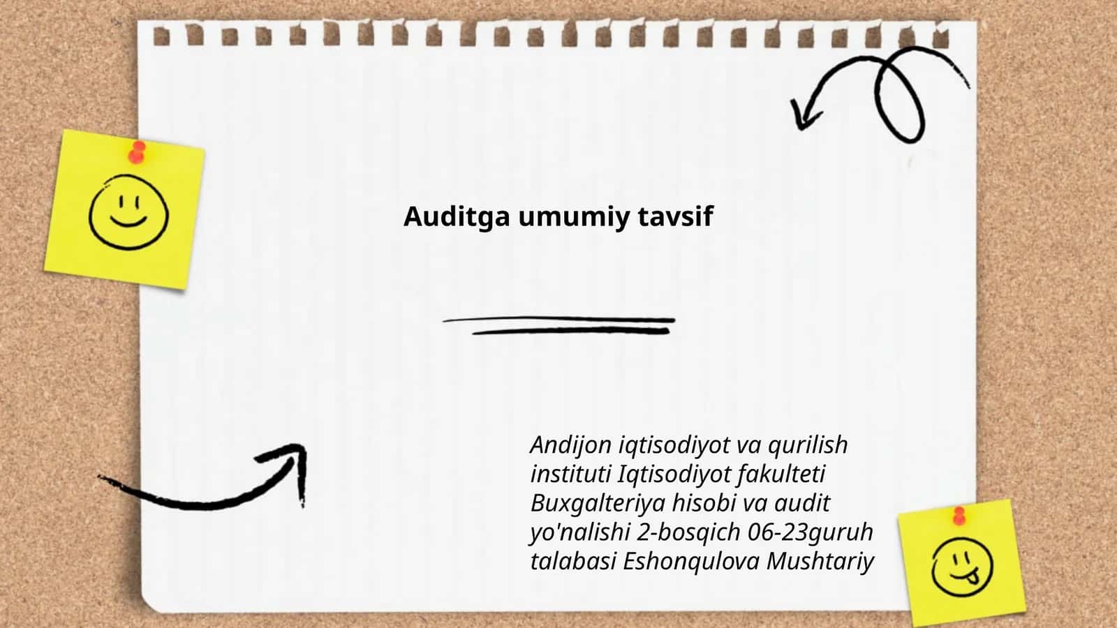 Auditga umumiy tavsif 1