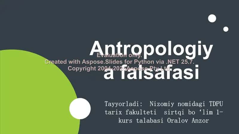 Antropologiya falsafasi 1