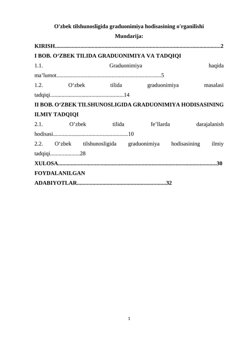 O'zbek tilshunosligida graduonimiya hodisasining o'rganilishi 1