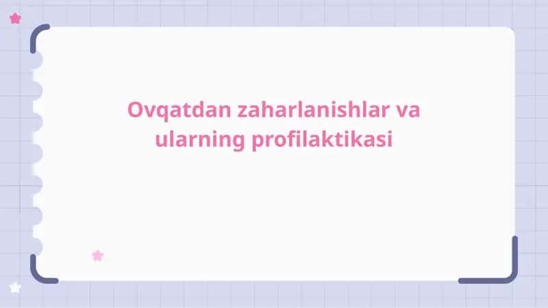 Oziq-Ovqatdan  zaharlanish 1